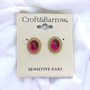 5/$20 NWT Croft & Barrow Cabochon Earrings
